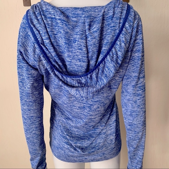 UNDER ARMOUR Loose Fit Athletic Hoodie Lightweight Blue Heathered Size XS - Picture 3 of 15